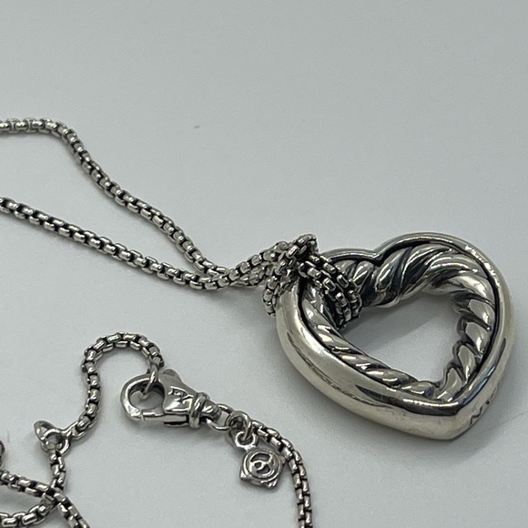 David Yurman Sterling Silver Heart Necklace - Picture 7 of 14